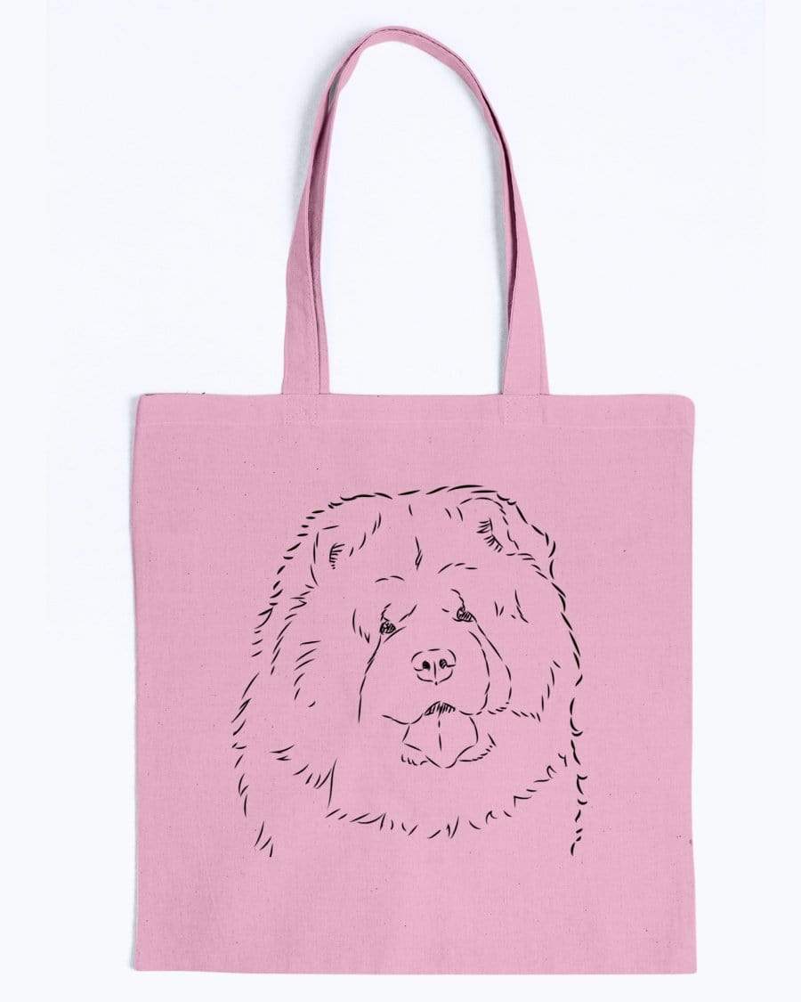 Chow Chow Doodle Dogs Canvas Tote Bag Accessories Pink / M