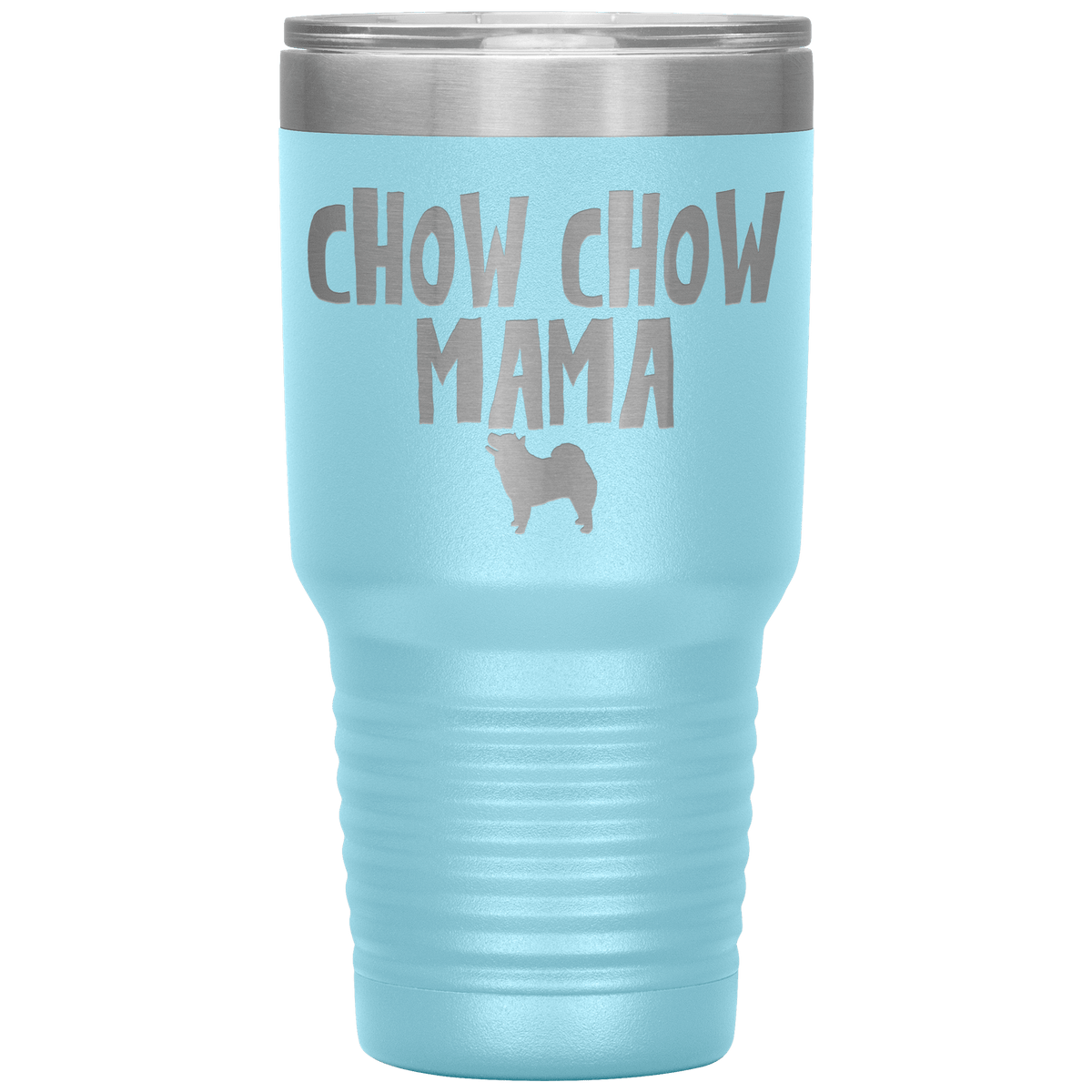 Chow Chow Mama 30 Oz Vacuum Tumbler Tumblers Light Blue