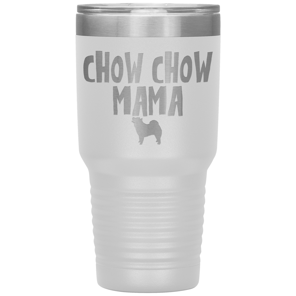Chow Chow Mama 30 Oz Vacuum Tumbler Tumblers White