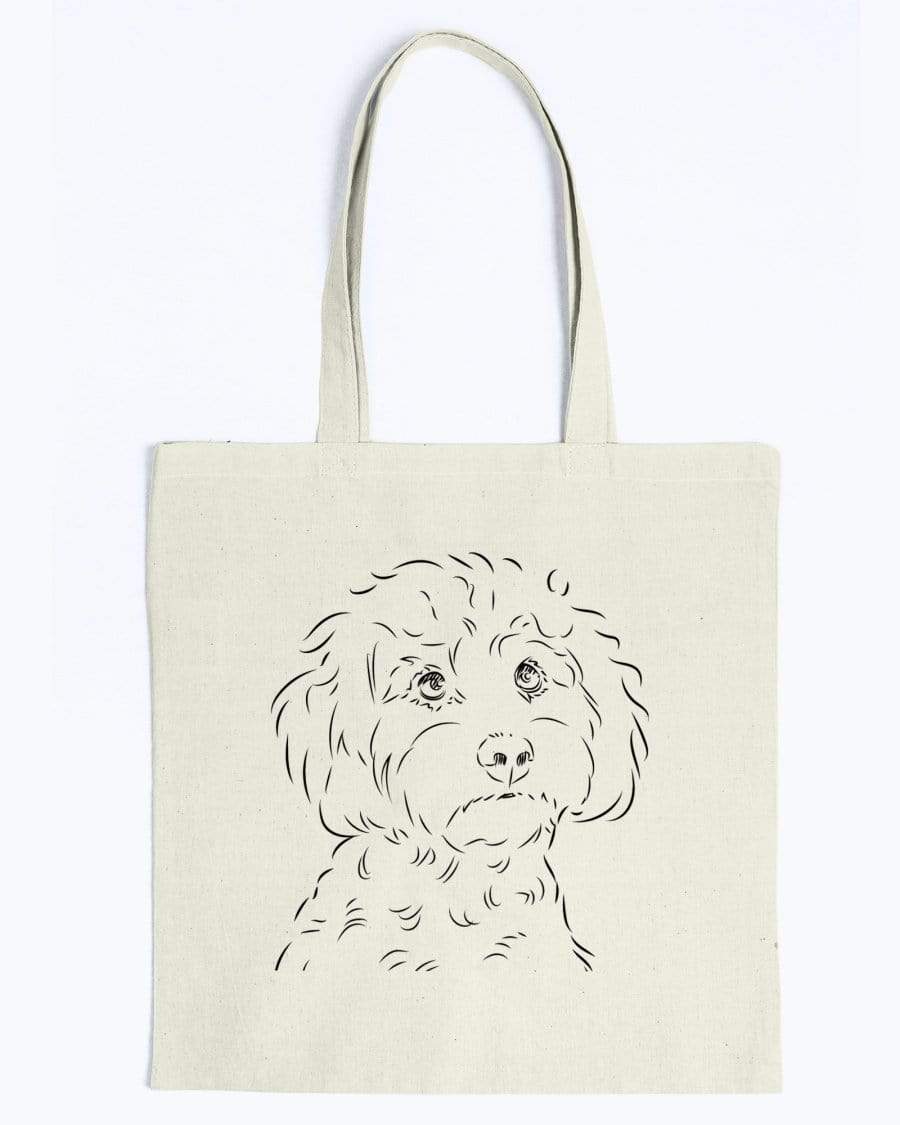 Cockapoo Doodle Dogs Canvas Tote Bag Accessories Natural / M
