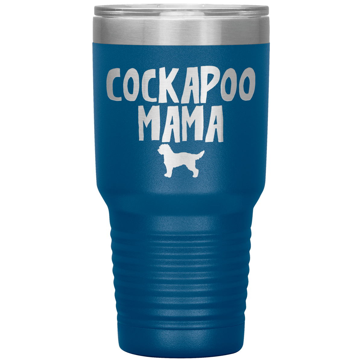 Cockapoo Mama 30 Oz Vacuum Tumbler Tumblers Blue