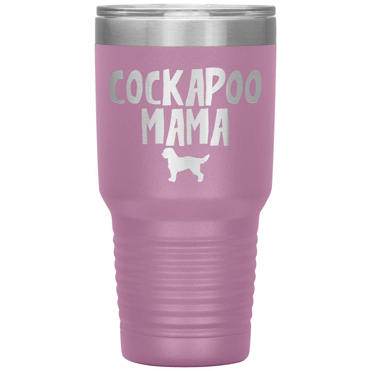 Cockapoo Mama 30 Oz Vacuum Tumbler Tumblers Light Purple