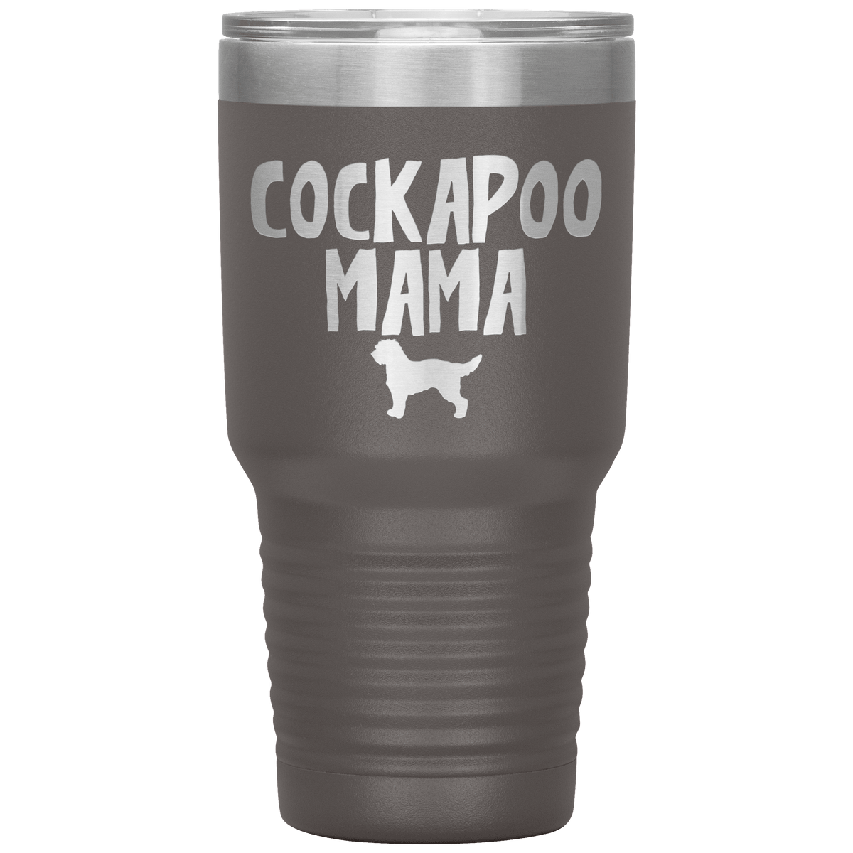 Cockapoo Mama 30 Oz Vacuum Tumbler Tumblers Pewter