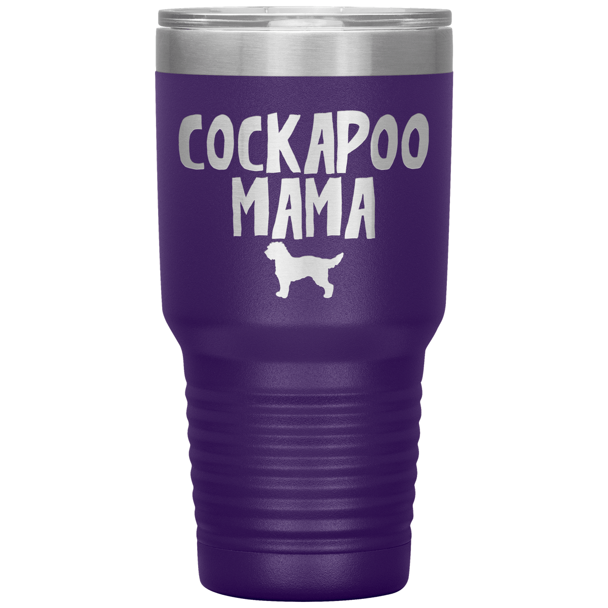 Cockapoo Mama 30 Oz Vacuum Tumbler Tumblers Purple