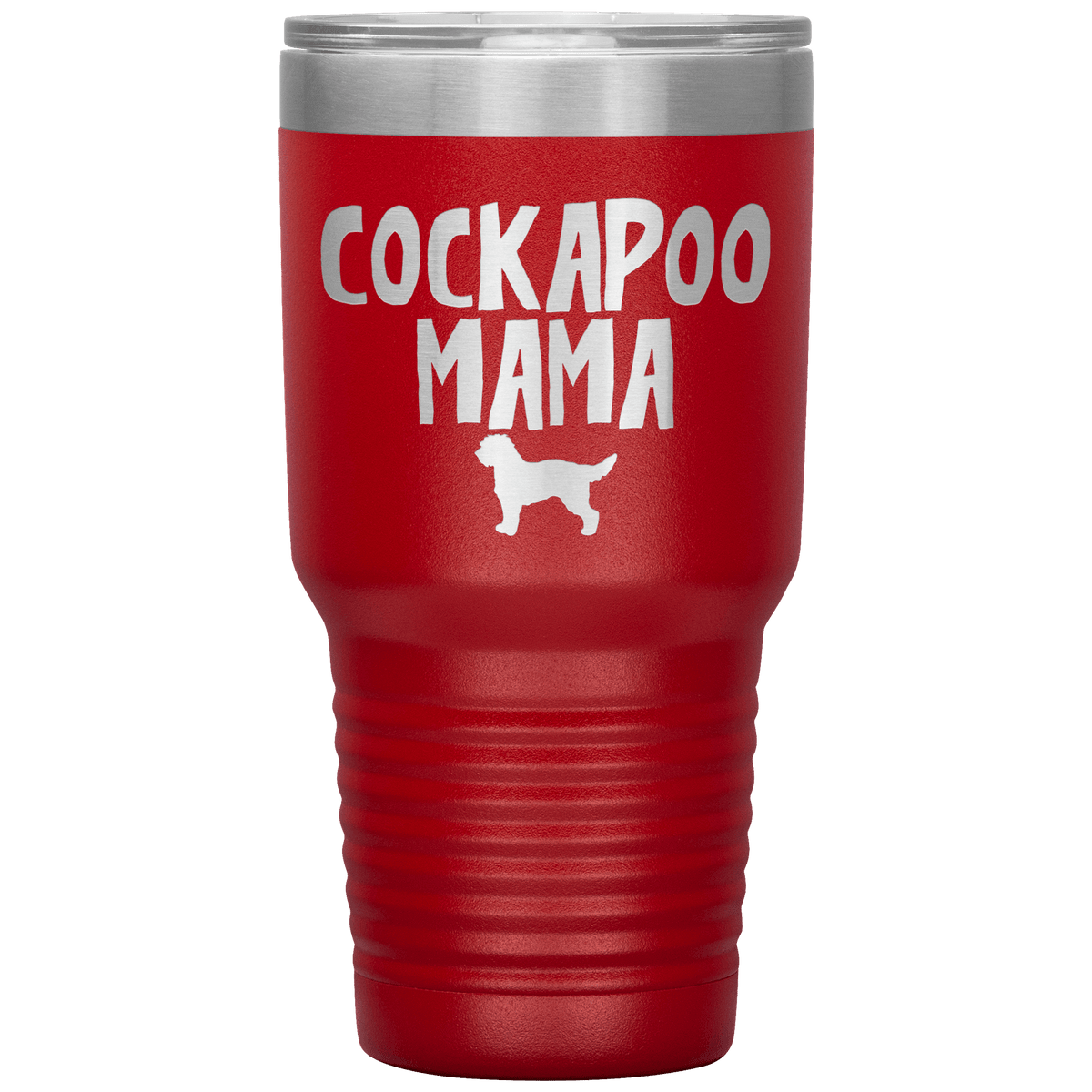 Cockapoo Mama 30 Oz Vacuum Tumbler Tumblers Red