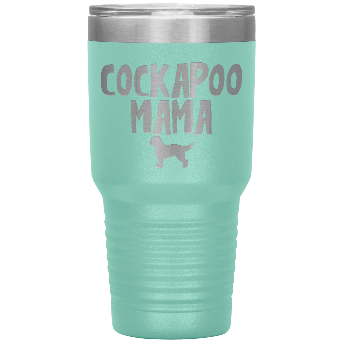 Cockapoo Mama 30 Oz Vacuum Tumbler Tumblers Teal