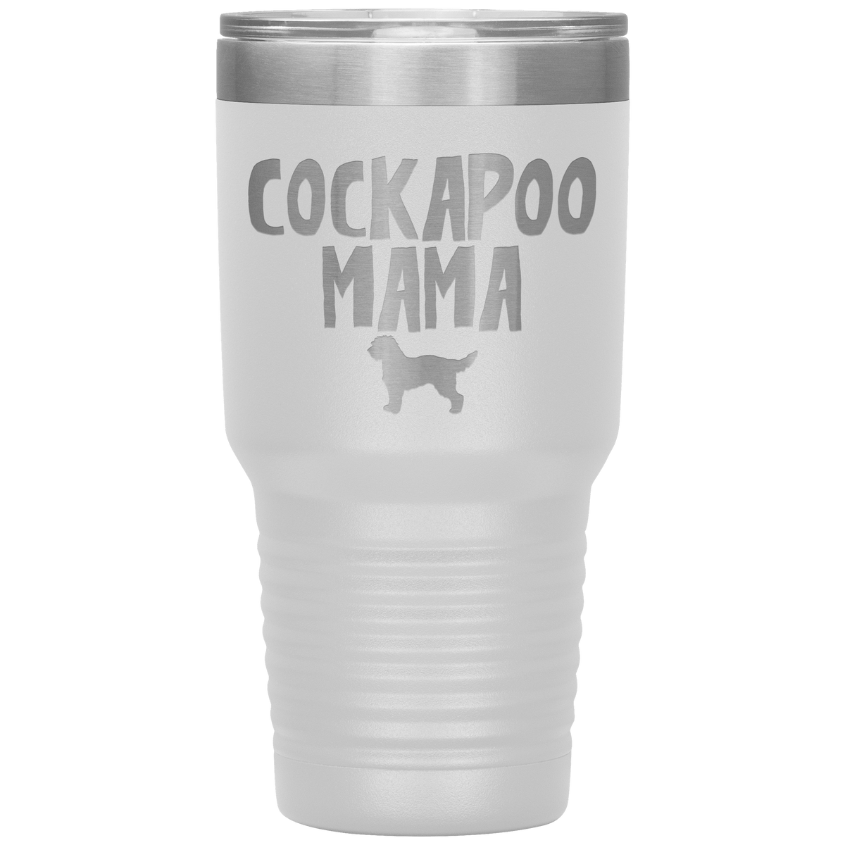 Cockapoo Mama 30 Oz Vacuum Tumbler Tumblers White