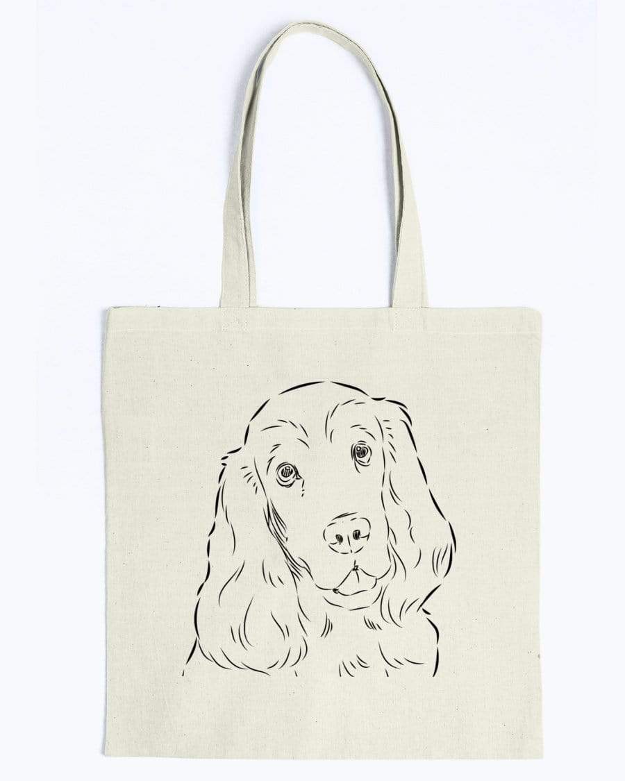 Cocker Spaniel Doodle Dogs Canvas Tote Bag Accessories Natural / M
