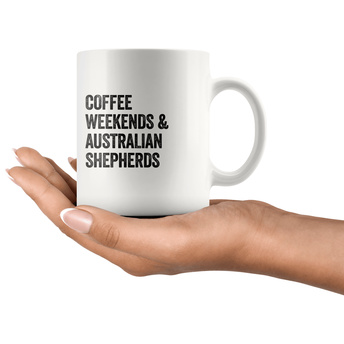 Coffee Weekends and Australian Shepherds Coffee / Tea Ceramic Mug - 11oz / 15oz Drinkware