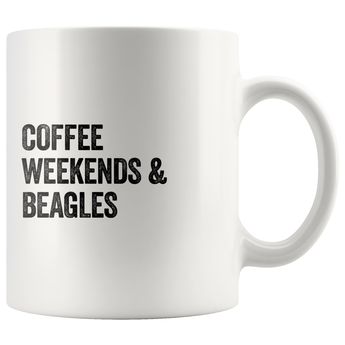 Coffee Weekends and Beagles Coffee / Tea Ceramic Mug - 11oz / 15oz Drinkware 11oz Mug