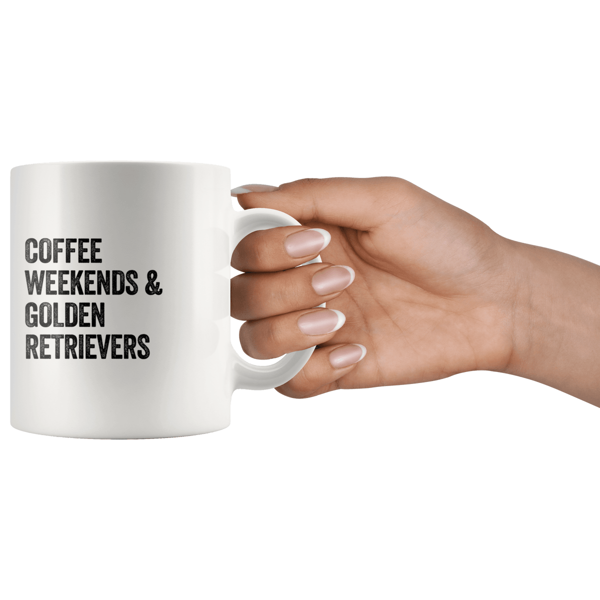 Coffee Weekends and Golden Retrievers Coffee / Tea Ceramic Mug - 11oz / 15oz Drinkware