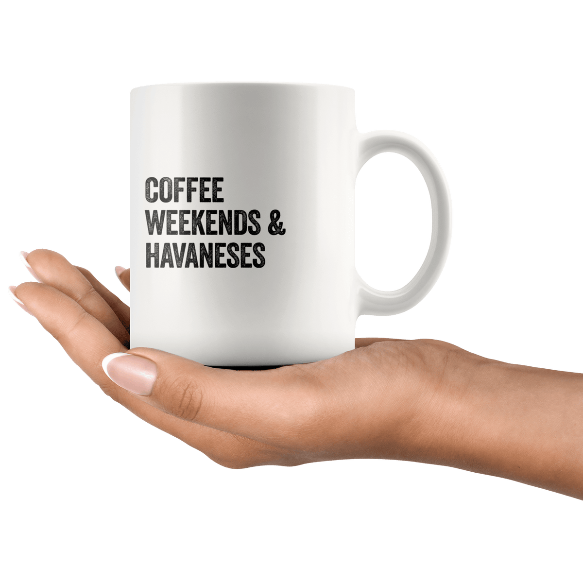 Coffee Weekends and Havaneses Coffee / Tea Ceramic Mug - 11oz / 15oz Drinkware