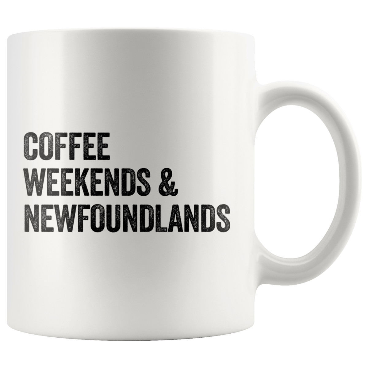 Coffee Weekends and Newfoundlands Coffee / Tea Ceramic Mug - 11oz / 15oz Drinkware 11oz Mug