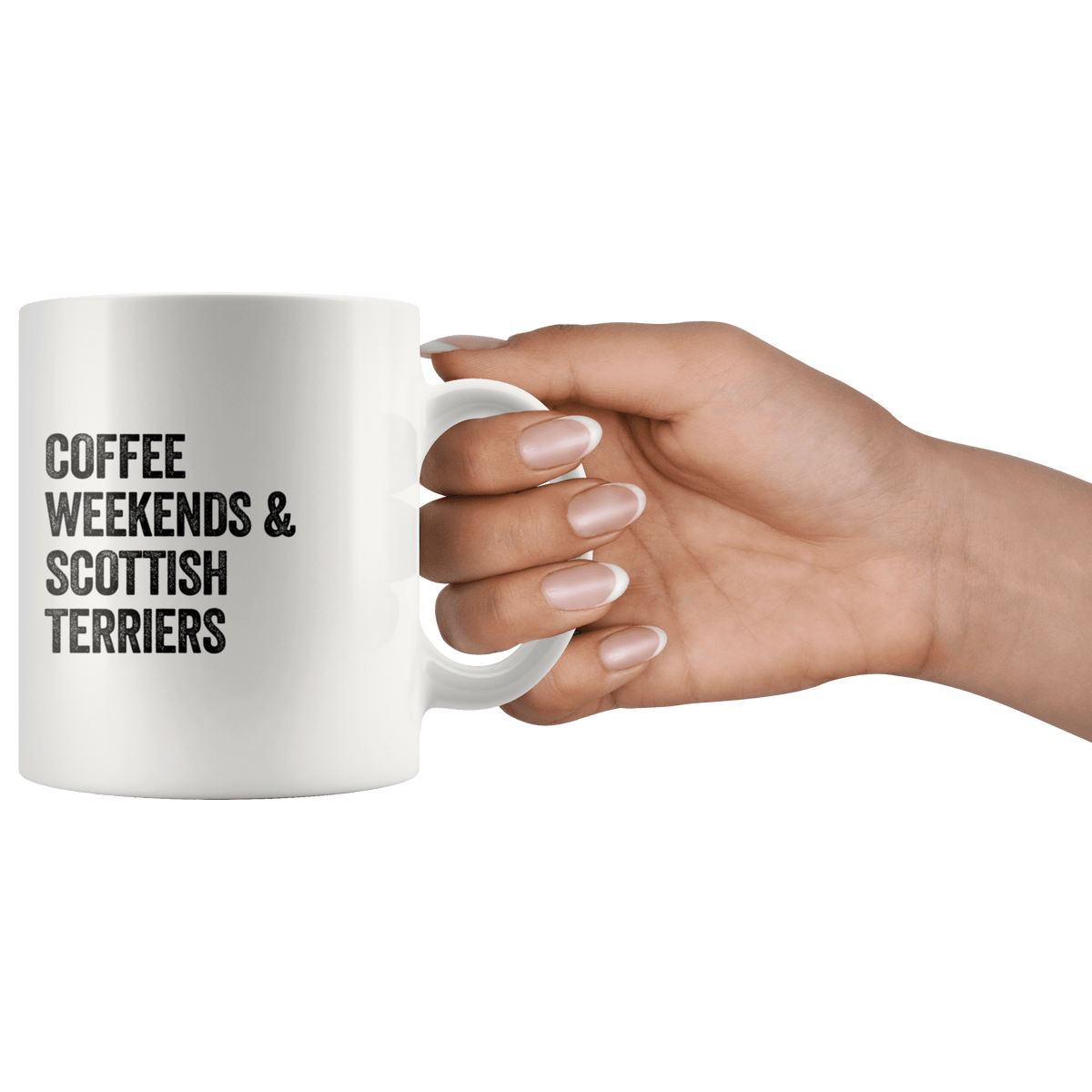 Coffee Weekends and Scottish Terriers Coffee / Tea Ceramic Mug - 11oz / 15oz Drinkware