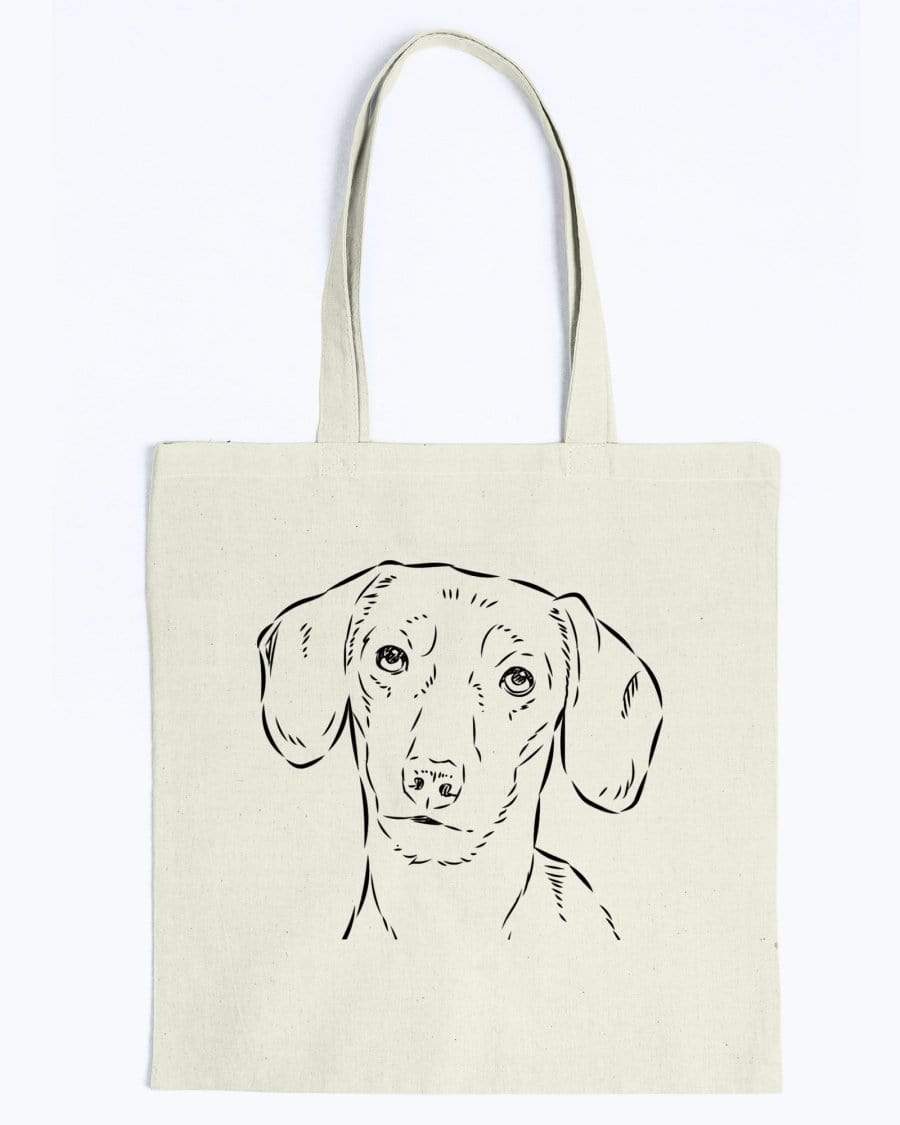 Dachshund Doodle Dogs Canvas Tote Bag Accessories Natural / M