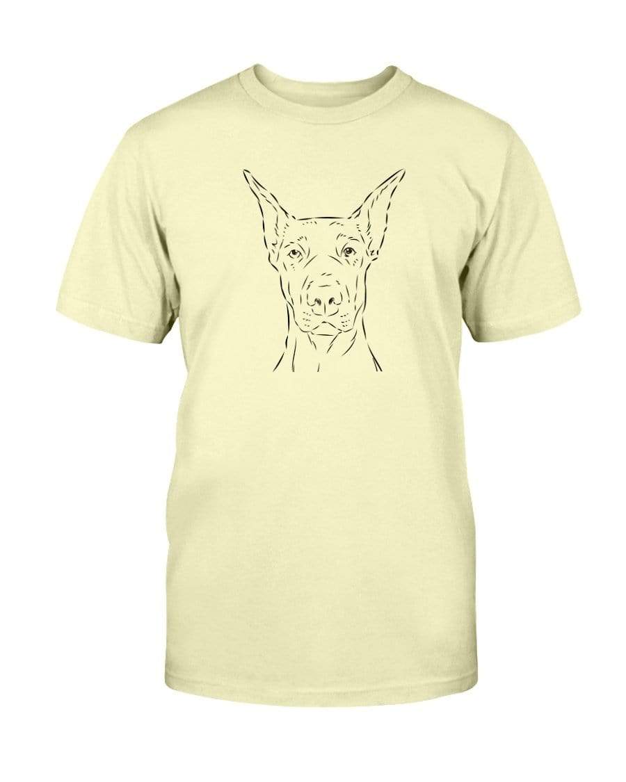 Dobermann Doodle Doggies Super Soft Unisex T-Shirt Shirts Yellow / S