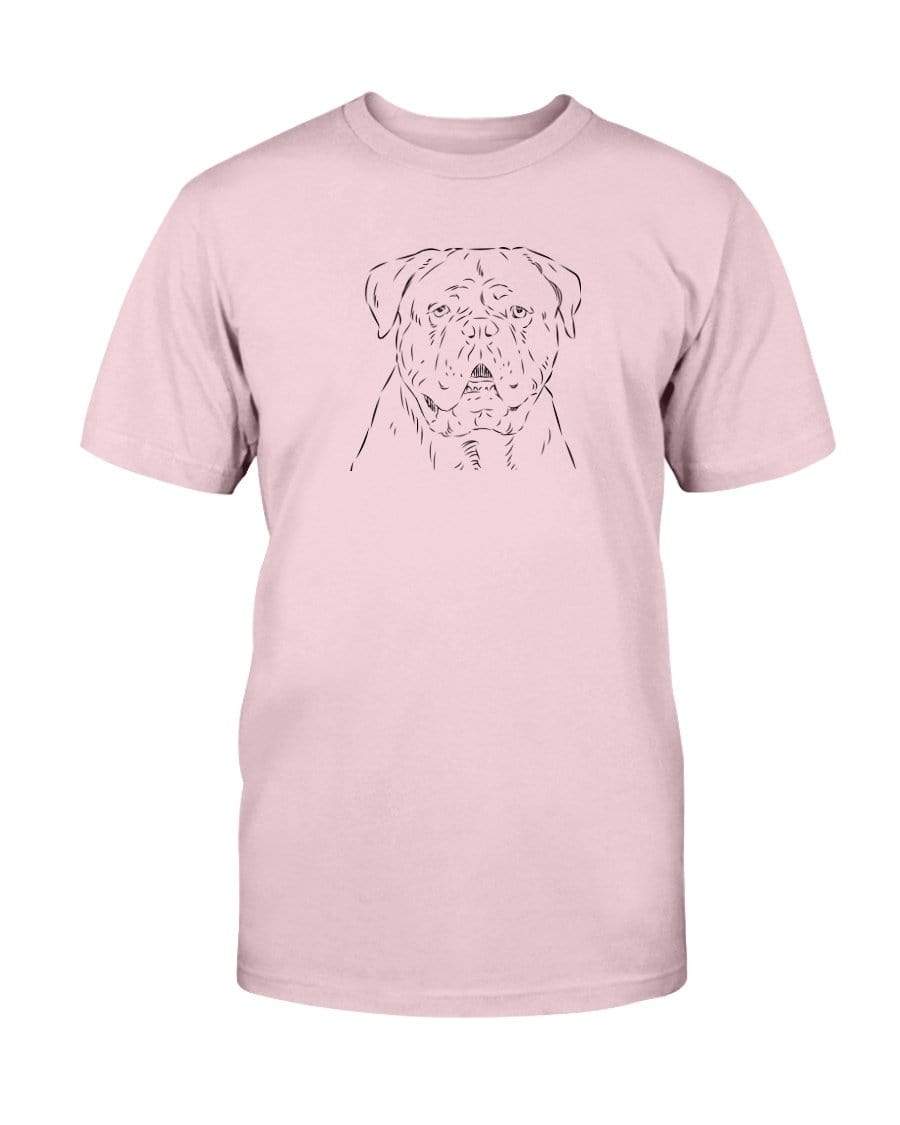 Dogue de Bordeaux Doodle Doggies Super Soft Unisex T-Shirt Shirts Pink / S