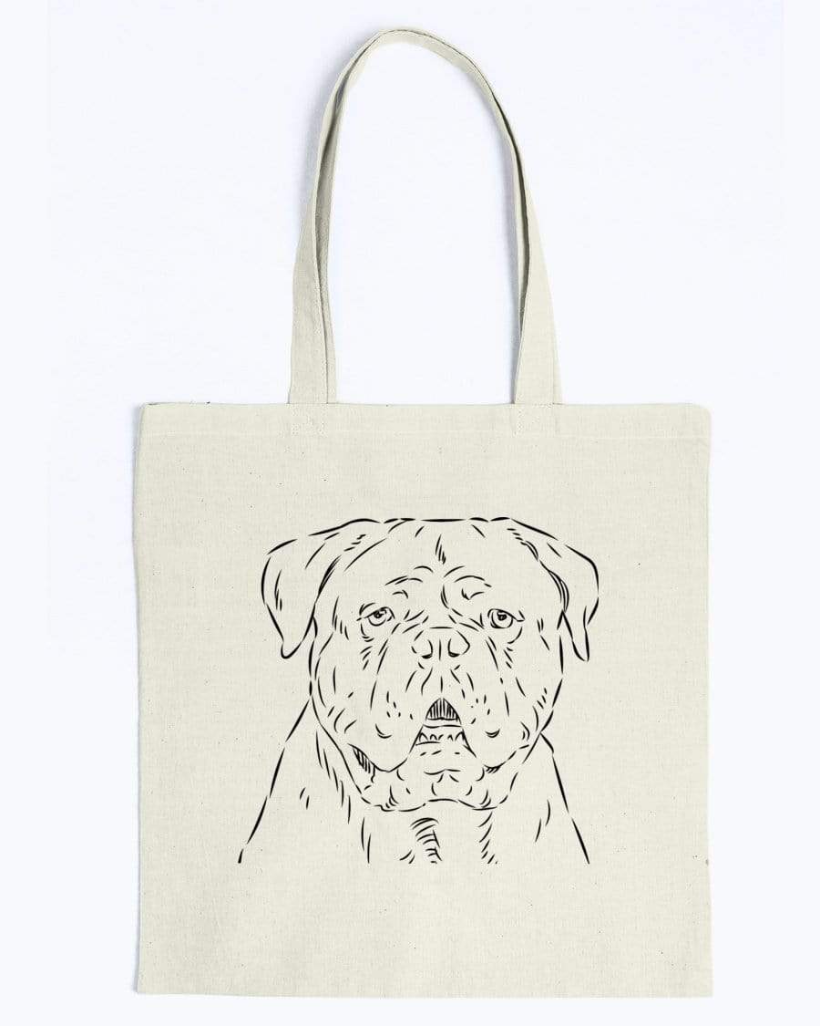 Dogue de Bordeaux Doodle Dogs Canvas Tote Bag Accessories Natural / M