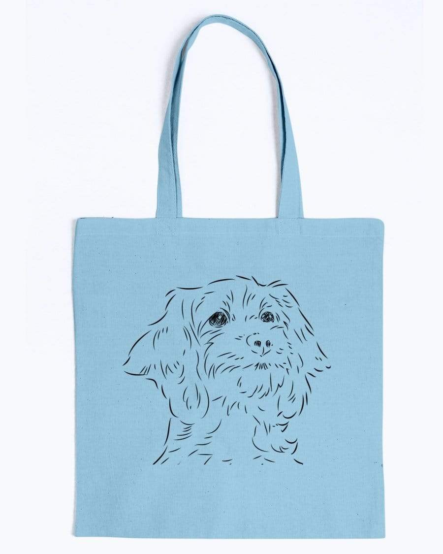 Doxiepoo Doodle Dogs Canvas Tote Bag Accessories Light Blue / M