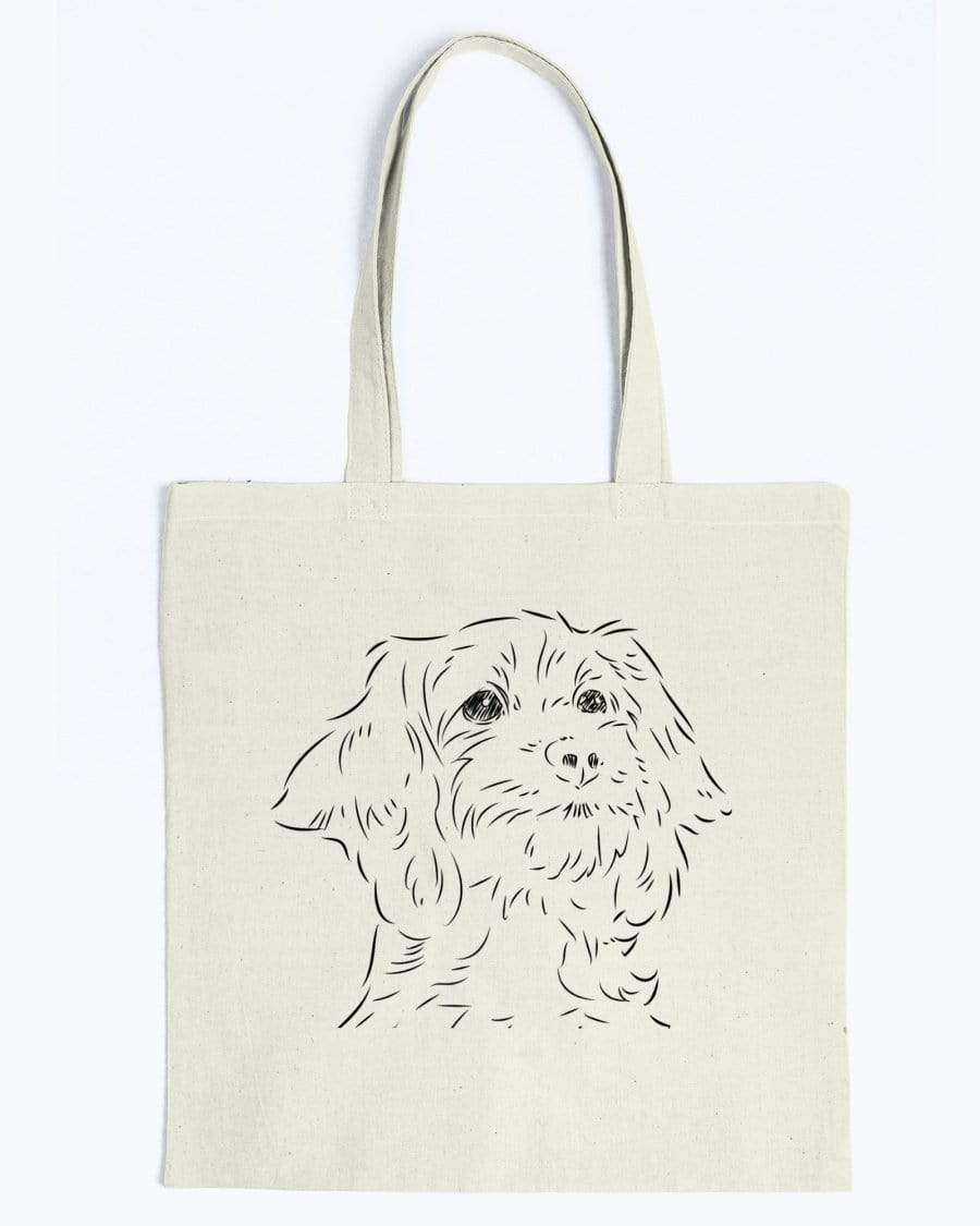 Doxiepoo Doodle Dogs Canvas Tote Bag Accessories Natural / M