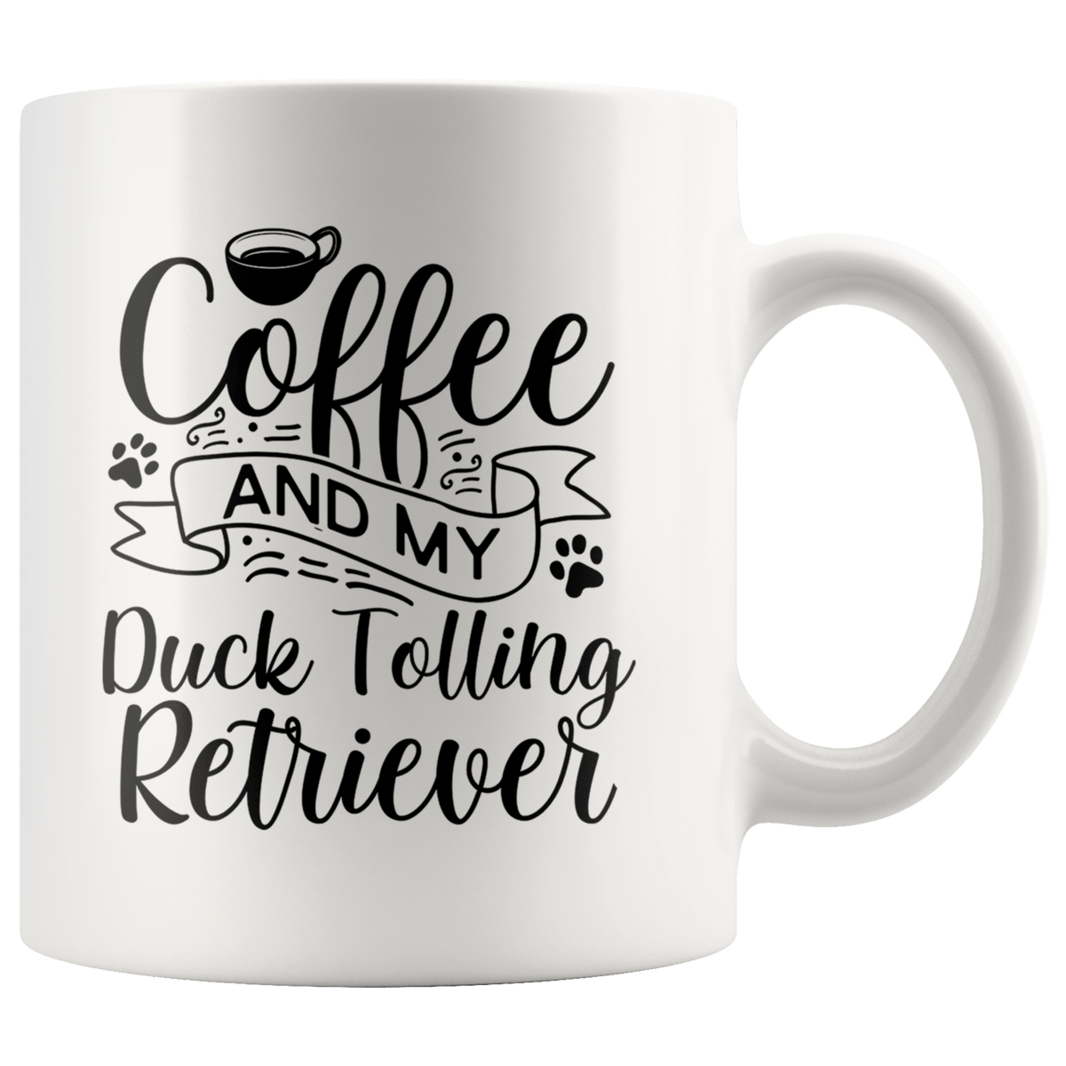 Duck Tolling Retriever Coffee and my Dog Coffee / Tea Ceramic Mug - 11oz / 15oz Drinkware 11oz Mug