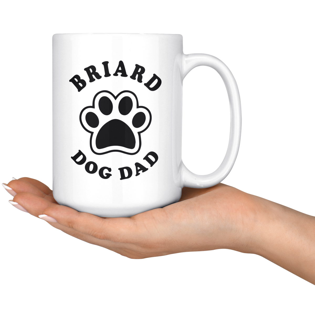 Briard Dog Dad Coffee / Tea Ceramic Mug - 11oz / 15oz