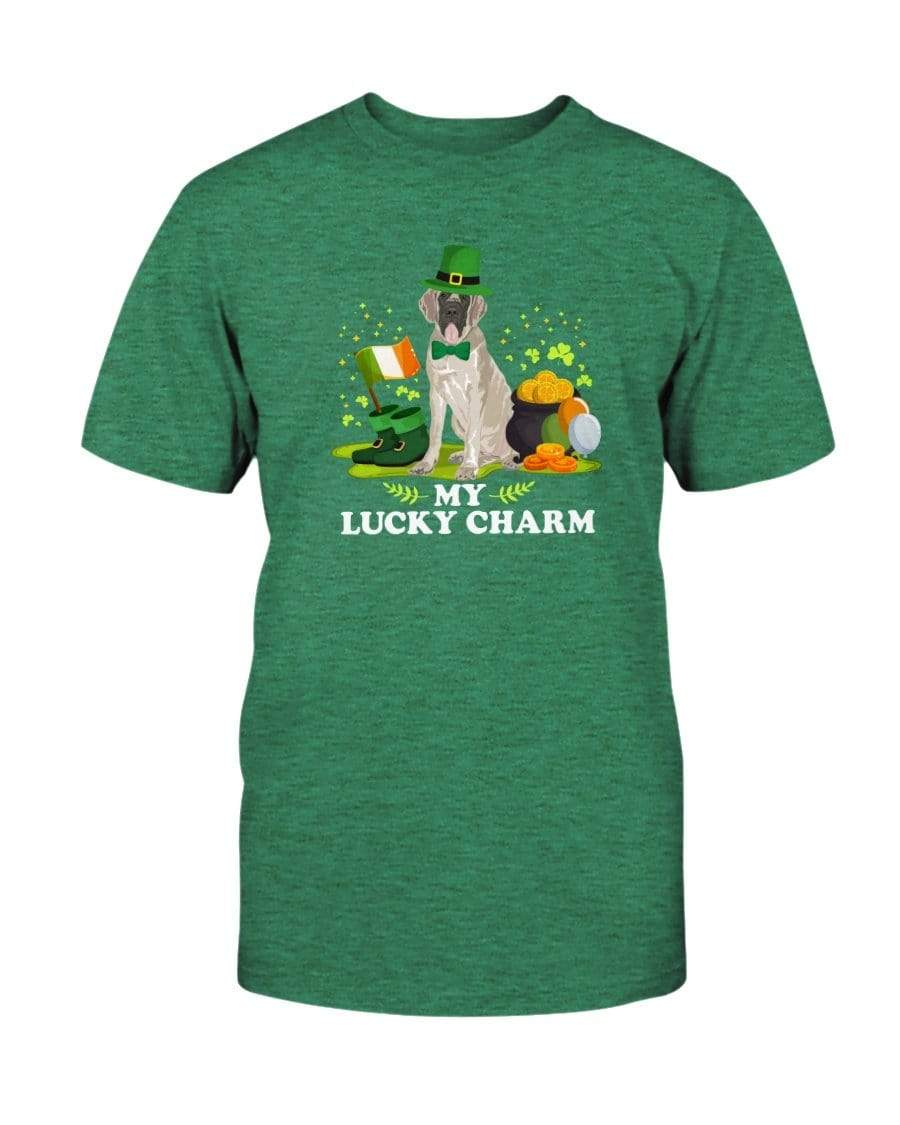 English Mastiff St. Patricks Day My Lucky Charm Unisex T-Shirt Shirts Heather Kelly / S
