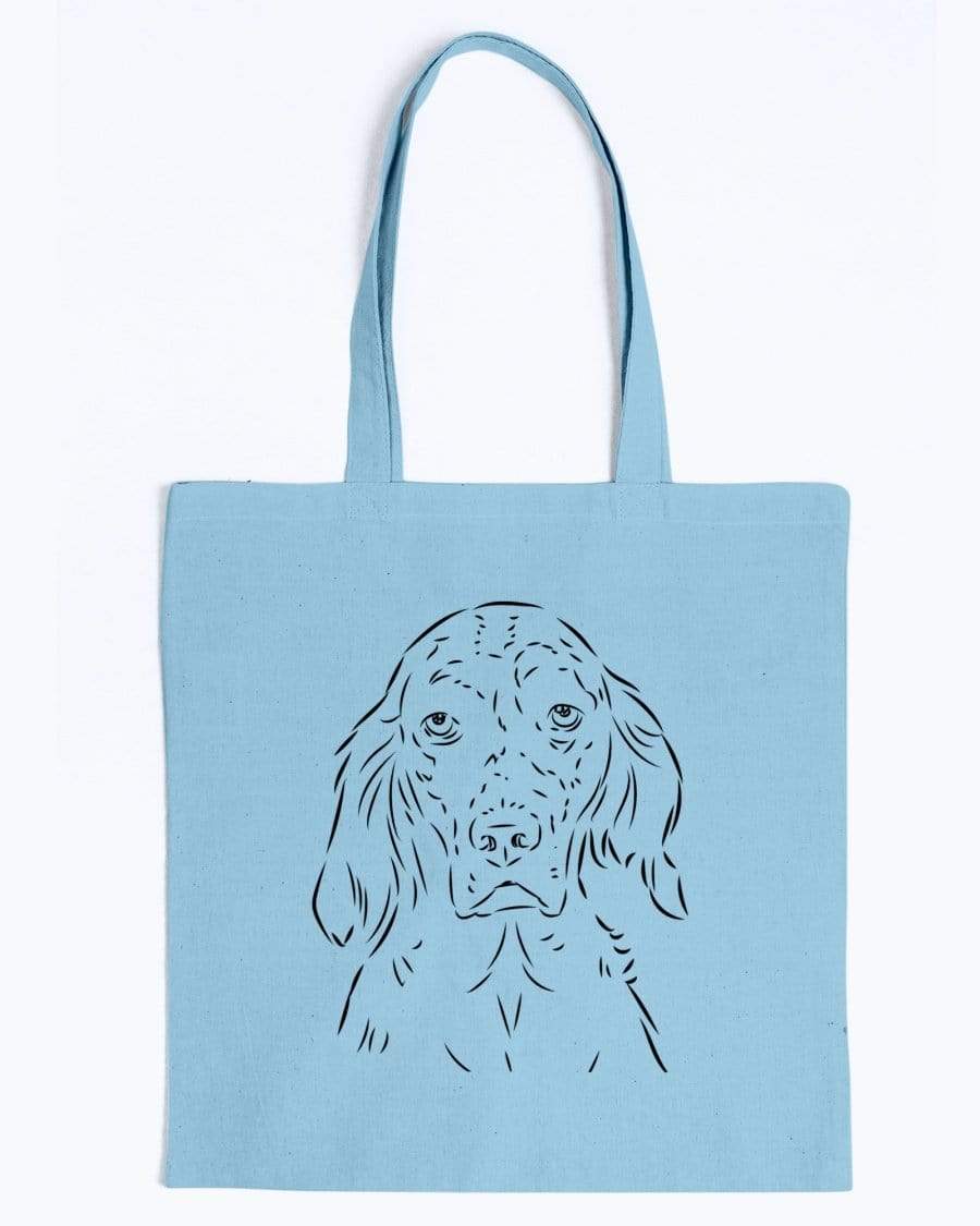 English Setter Doodle Dogs Canvas Tote Bag Accessories Light Blue / M