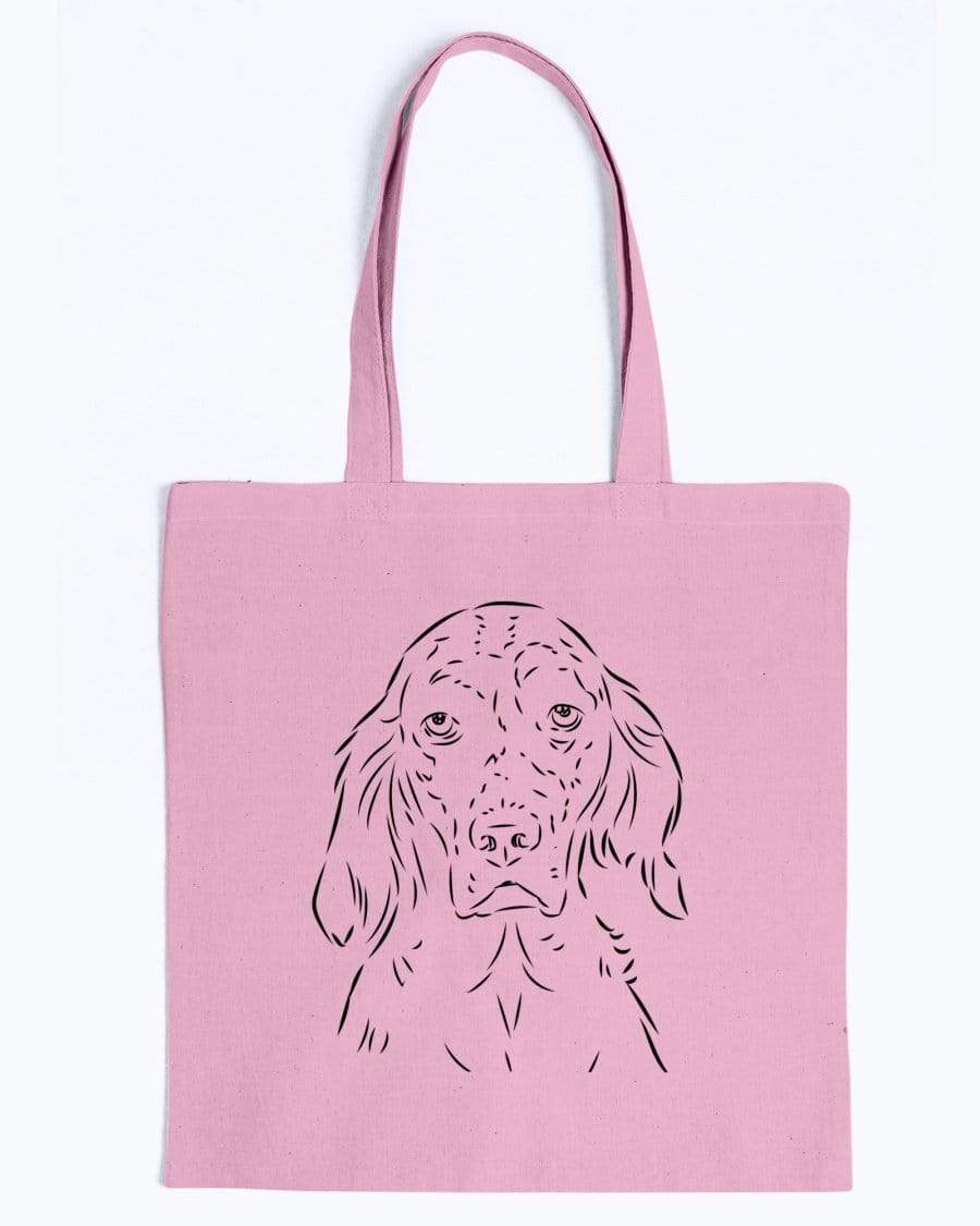 English Setter Doodle Dogs Canvas Tote Bag Accessories Pink / M