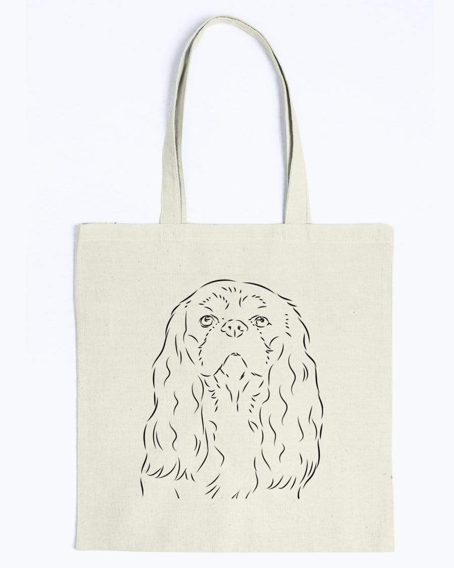 English Toy Spaniel Doodle Dogs Canvas Tote Bag Accessories Natural / M