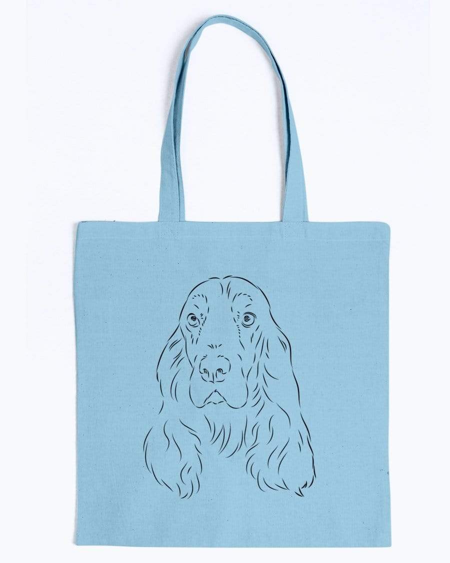 Field Spaniel Doodle Dogs Canvas Tote Bag Accessories Light Blue / M