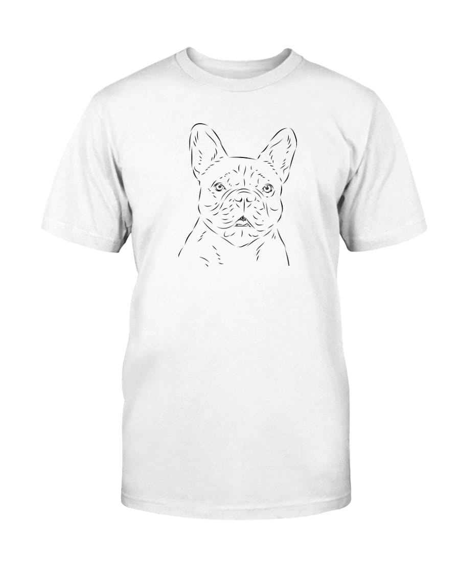French Bulldog Doodle Doggies Super Soft Unisex T-Shirt Shirts Solid White Blender / S