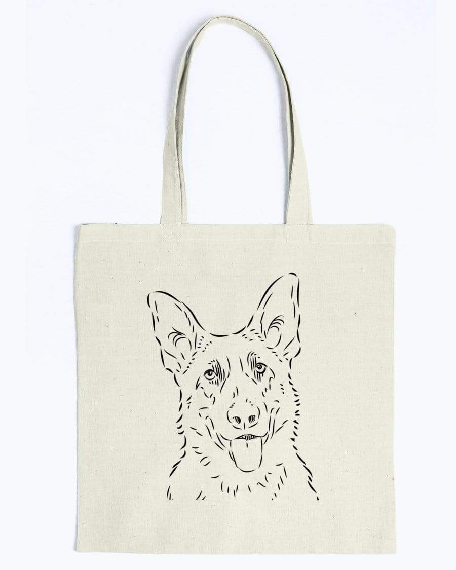 German Shepherd Doodle Dogs Canvas Tote Bag Accessories Natural / M