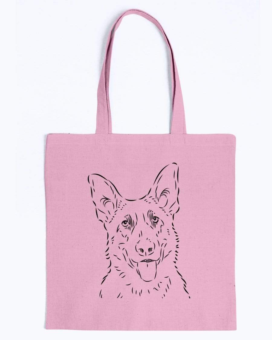 German Shepherd Doodle Dogs Canvas Tote Bag Accessories Pink / M