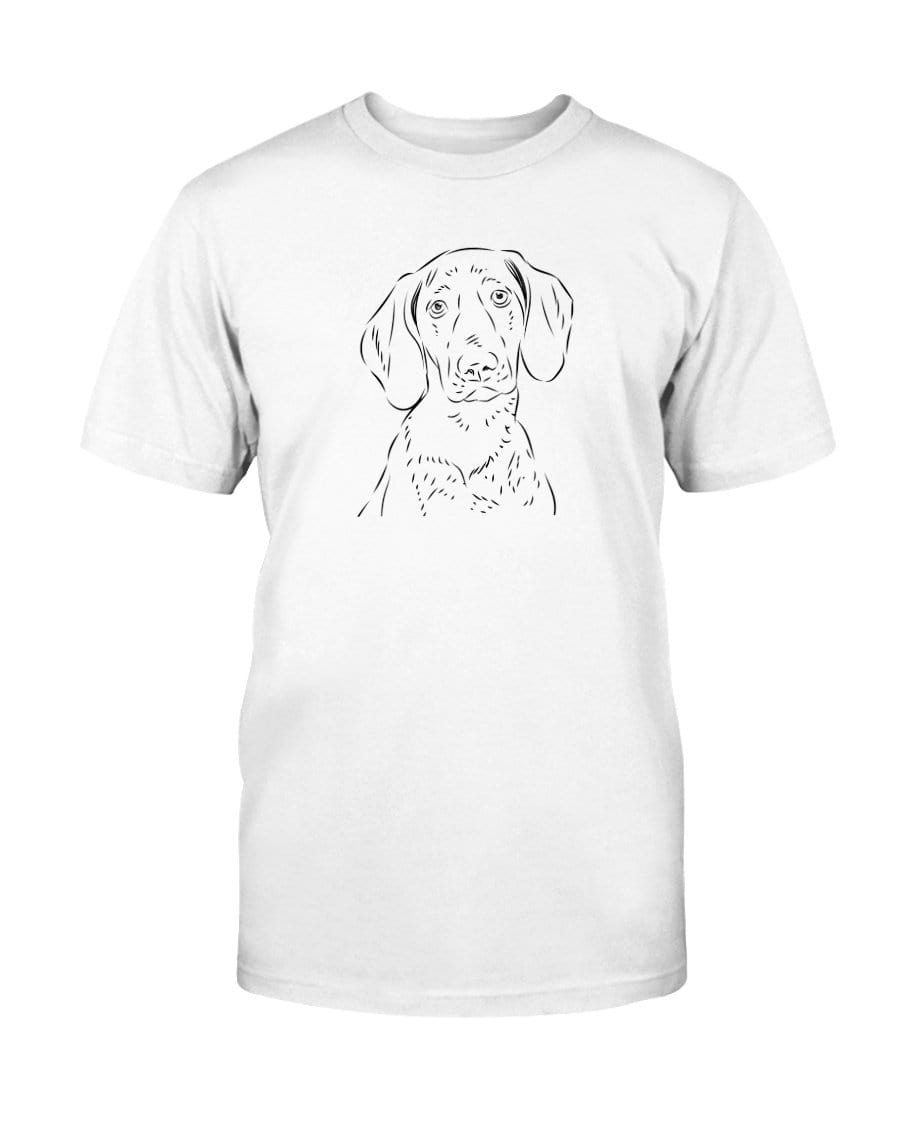 German Shorthaired Pointer Doodle Doggies Super Soft Unisex T-Shirt Shirts Solid White Blender / S