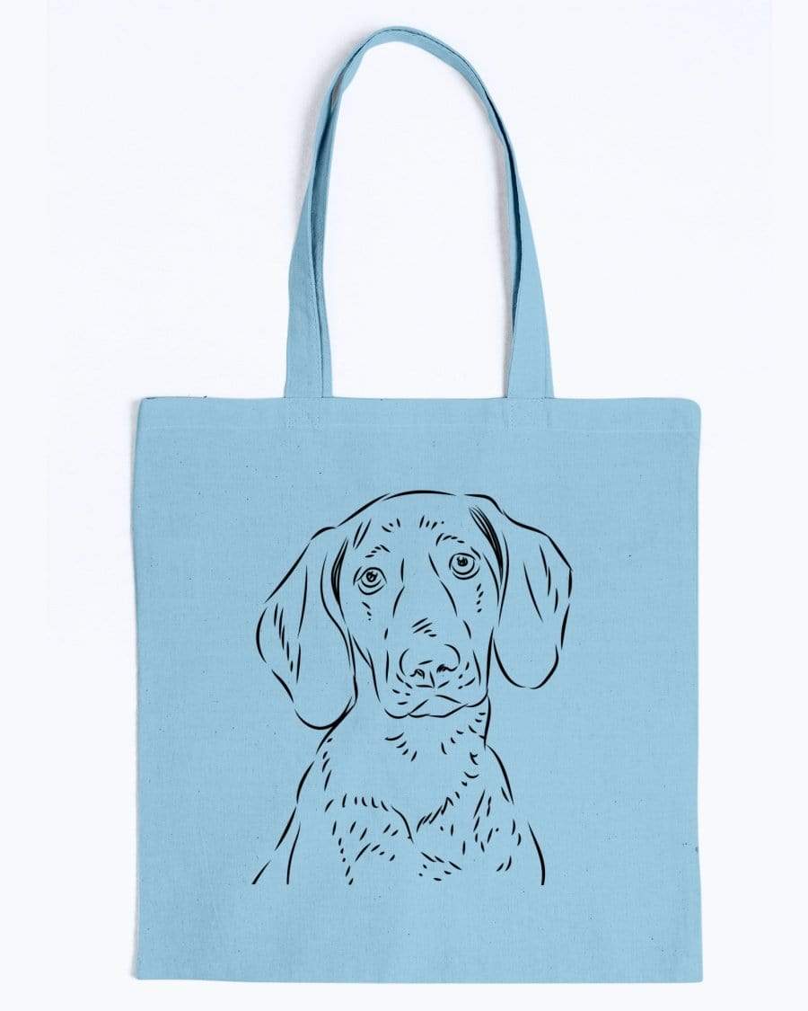 German Shorthaired Pointer Doodle Dogs Canvas Tote Bag Accessories Light Blue / M