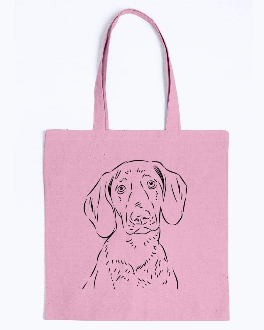 German Shorthaired Pointer Doodle Dogs Canvas Tote Bag Accessories Pink / M
