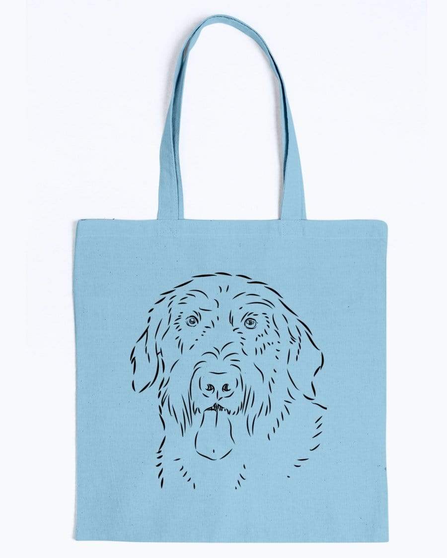Giant Schnauzer Doodle Dogs Canvas Tote Bag Accessories Light Blue / M