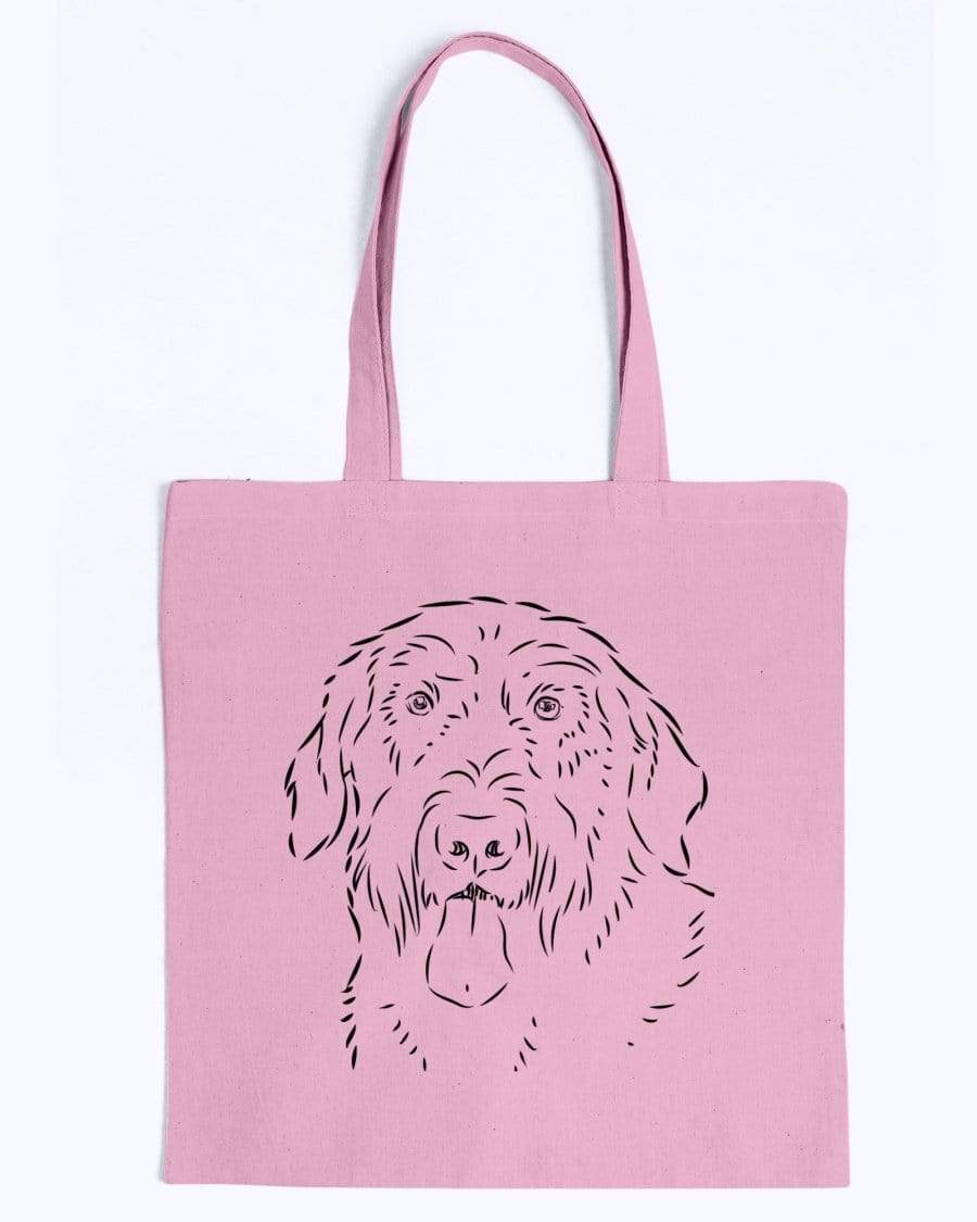 Giant Schnauzer Doodle Dogs Canvas Tote Bag Accessories Pink / M