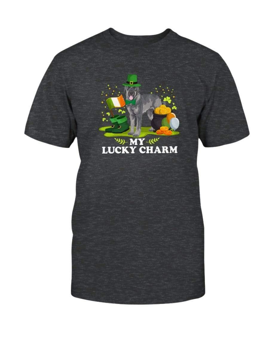Giant Schnauzer St. Patricks Day My Lucky Charm Unisex T-Shirt Shirts Dark Grey Heather / S