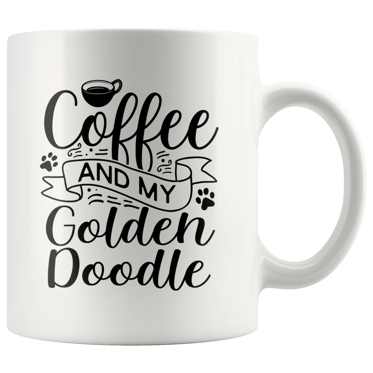 Golden Doodle Coffee and my Dog Coffee / Tea Ceramic Mug - 11oz / 15oz Drinkware 11oz Mug