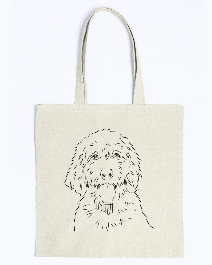 Golden Doodle Doodle Dogs Canvas Tote Bag Accessories Natural / M