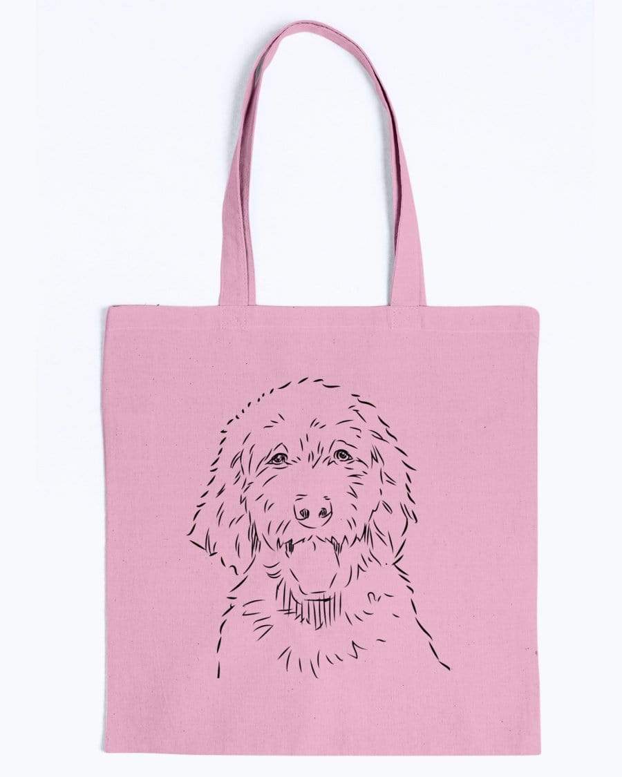 Golden Doodle Doodle Dogs Canvas Tote Bag Accessories Pink / M