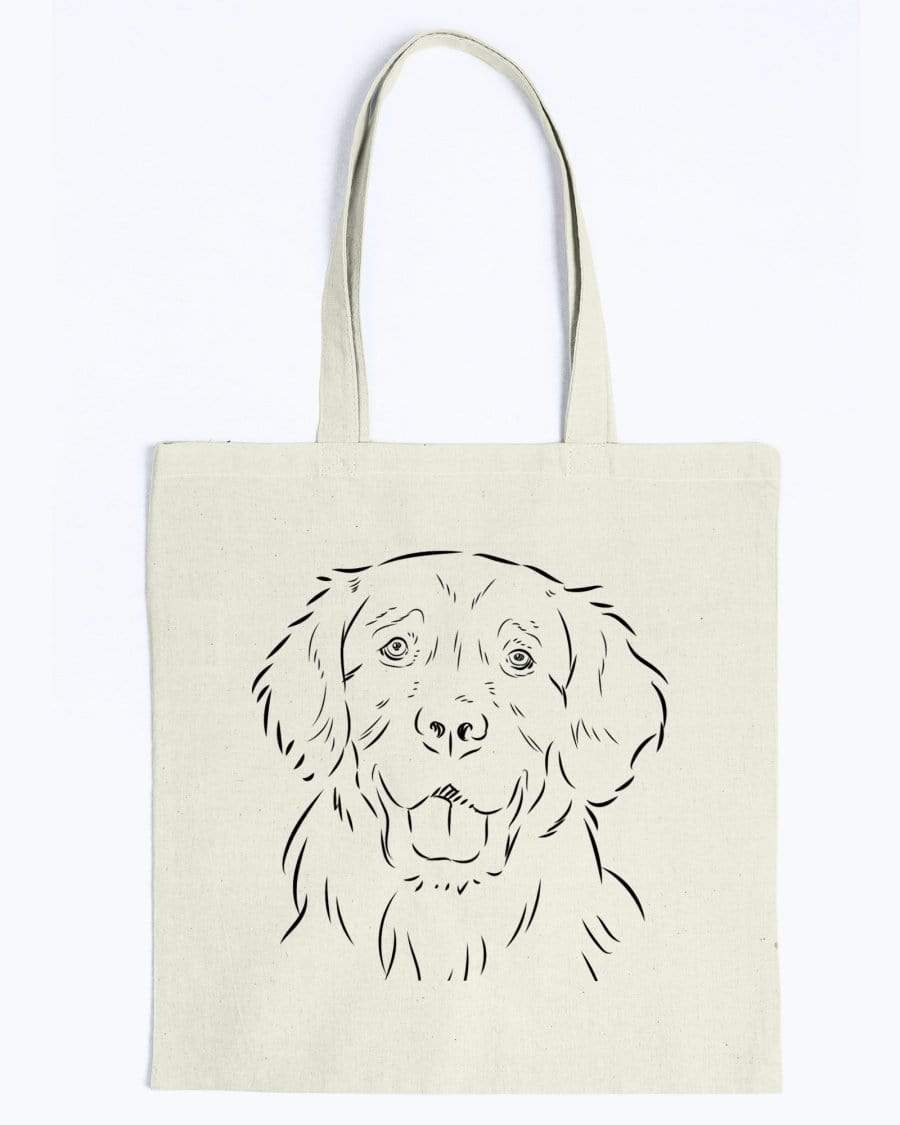 Golden Retriever Doodle Dogs Canvas Tote Bag Accessories Natural / M