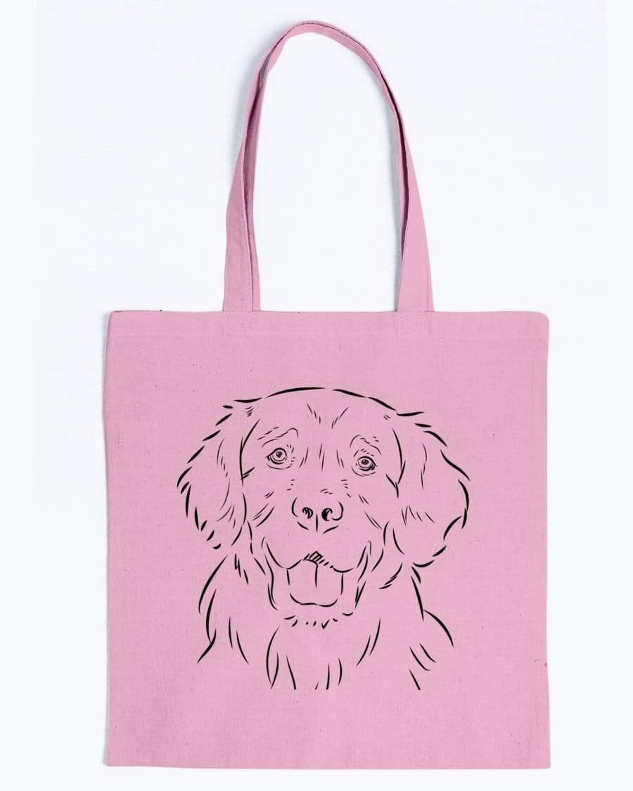 Golden Retriever Doodle Dogs Canvas Tote Bag Accessories Pink / M