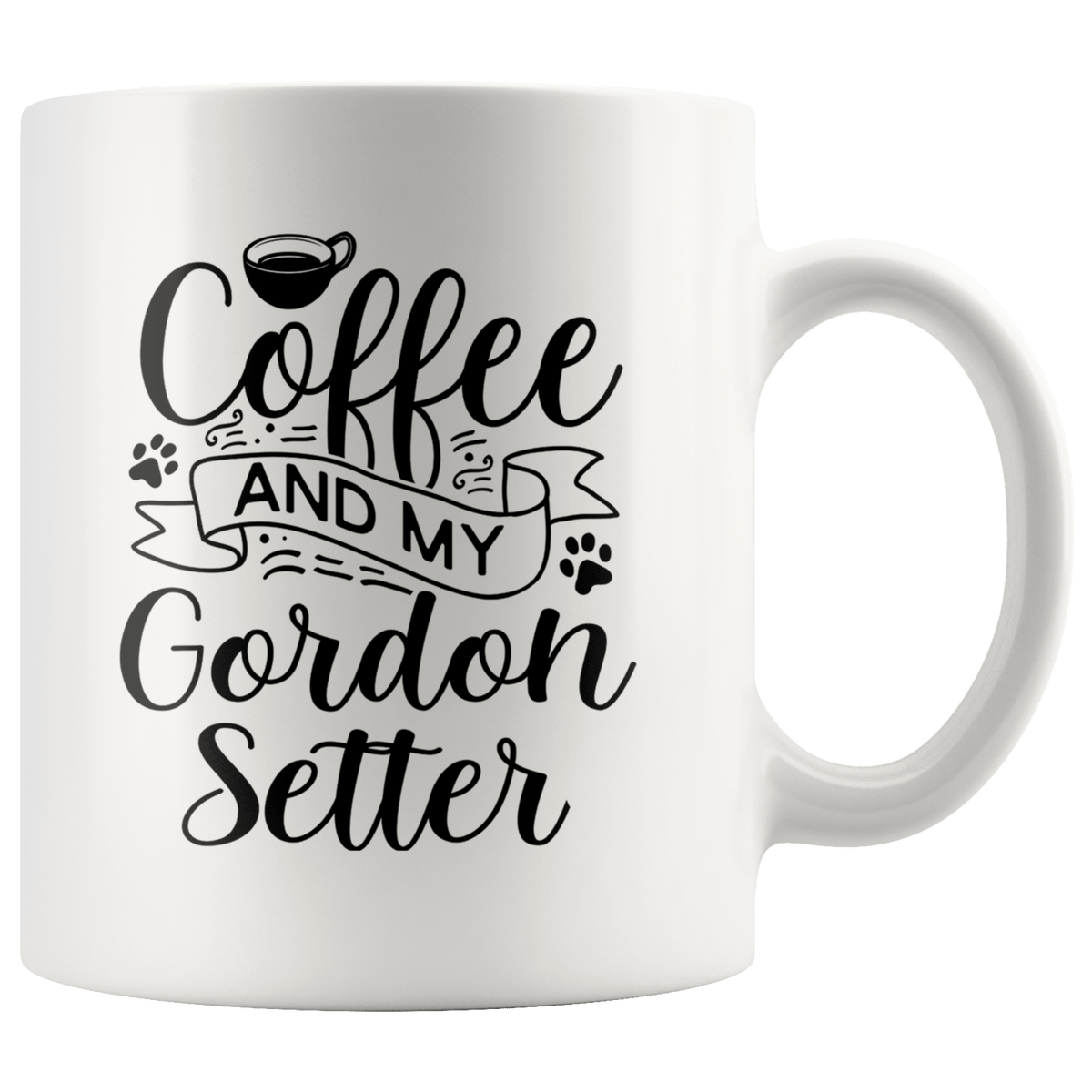 Gordon Setter Coffee and my Dog Coffee / Tea Ceramic Mug - 11oz / 15oz Drinkware 11oz Mug