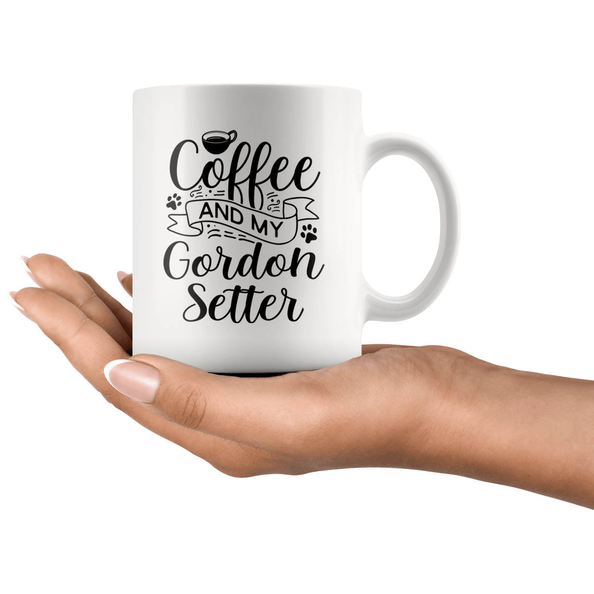 Gordon Setter Coffee and my Dog Coffee / Tea Ceramic Mug - 11oz / 15oz Drinkware