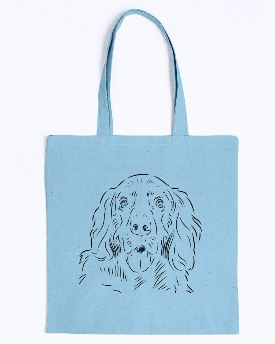 Gordon Setter Doodle Dogs Canvas Tote Bag Accessories Light Blue / M