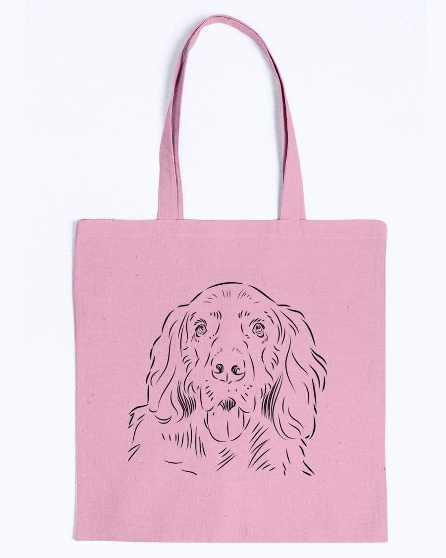 Gordon Setter Doodle Dogs Canvas Tote Bag Accessories Pink / M