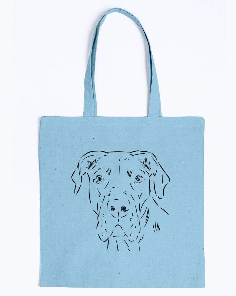 Great Dane Doodle Dogs Canvas Tote Bag Accessories Light Blue / M